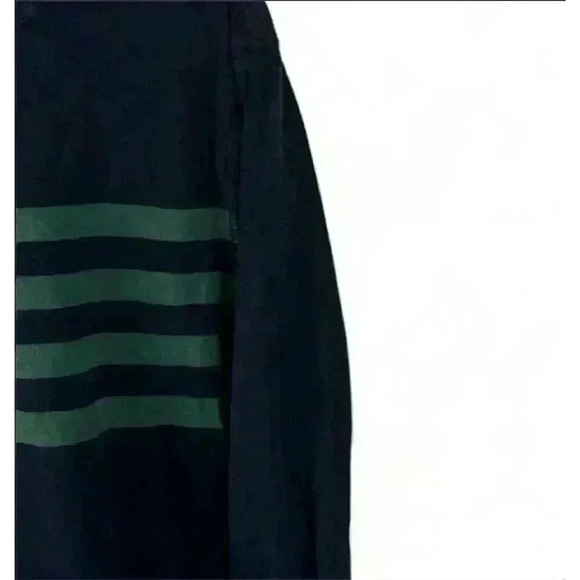 GAP  Navy Crewneck Sweatshirt w/ Green Stripes Boys Size XXL - Picture 2 of 8